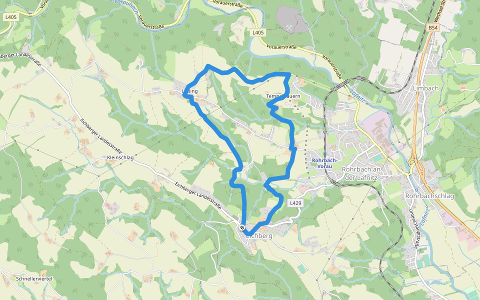 Wanderweg 7 walking route map in Rohrbach an der Lafnitz