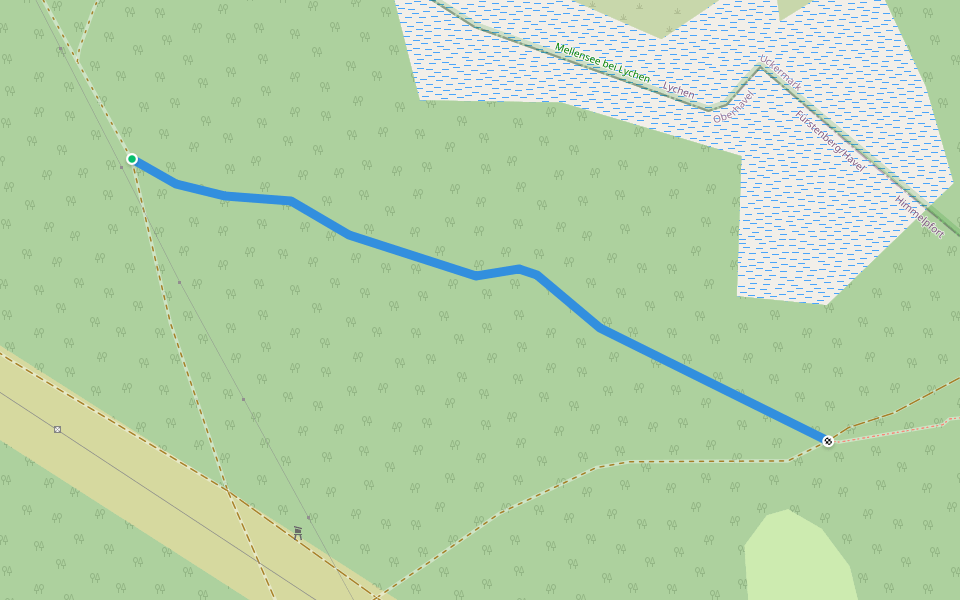 Alternative Woblitzrundweg walking route map in Fürstenberg/Havel