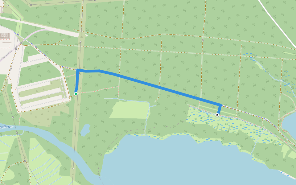 Umgehungsroute Gedenkstättenweg walking route map in Fürstenberg/Havel