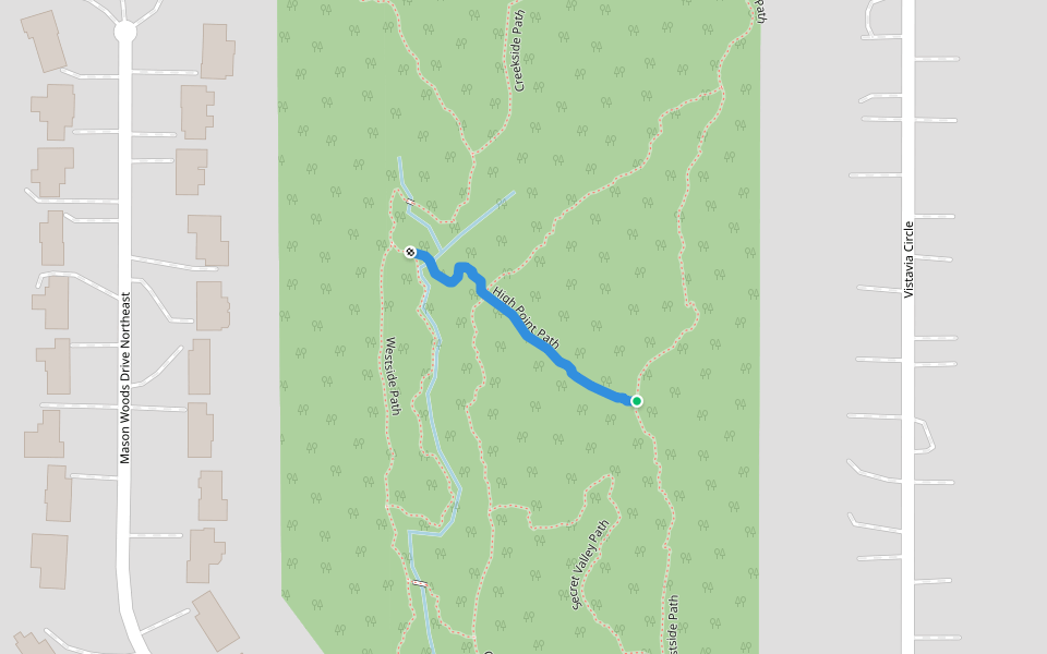 High Point Path walking route map in Decatur