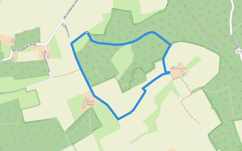 Kaisermantel-Rundweg walking route map in Nordkirchen