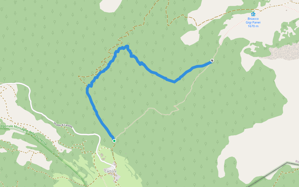 Cartore - Pratone San Leonardo- Vallone del Cieco q.1550