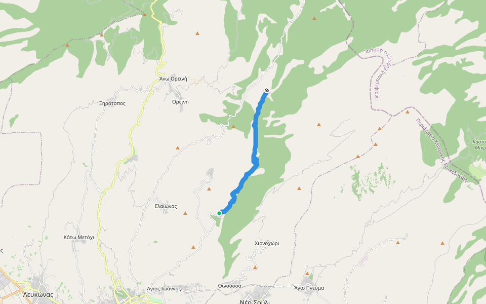 9 πέτρινα γεφύρια walking route map in Moni Timiou Prodromou Serron