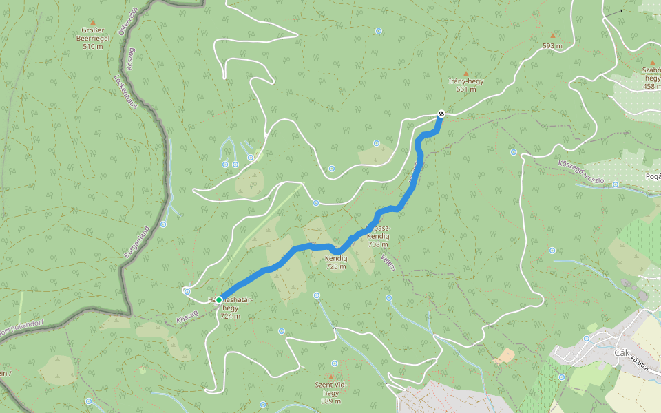 K▲ walking route map in Velem