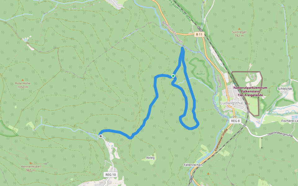 Wanderweg 6 walking route map in Zwiesel