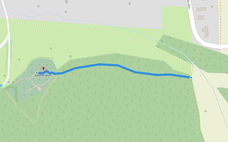 Z▙ (Kallósd) walking route map in Kallósd