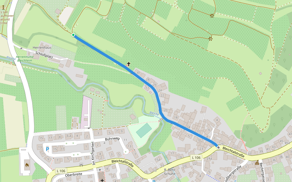 Bei der Kapelle Bleichheim - Bleichheim Hubertuswinkel walking route map in Herbolzheim