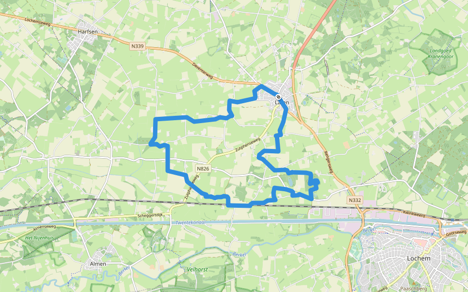 Laorns Enkenpad walking route map in Laren