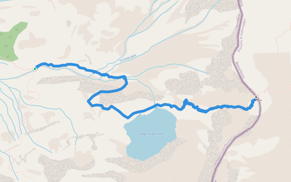 G98a - Bivio G98 - Hendar Furggu walking route map in Fracchie-fondovalle