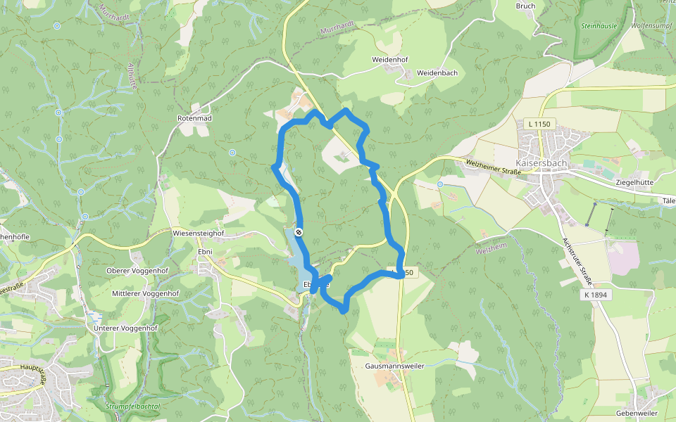 Idyllische Straße - Tour G walking route map in Kaisersbach