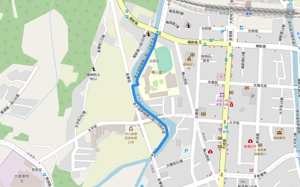 秀才窩幹線楊心國小河堤步道