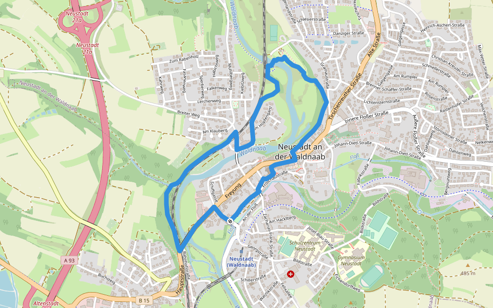 Rundwanderweg 5 - Freizeit walking route map in Neustadt an der Waldnaab