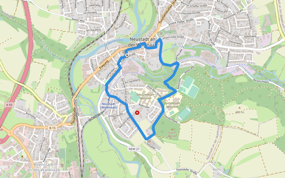 Rundwanderweg 2 - St. Felix walking route map in Neustadt an der Waldnaab