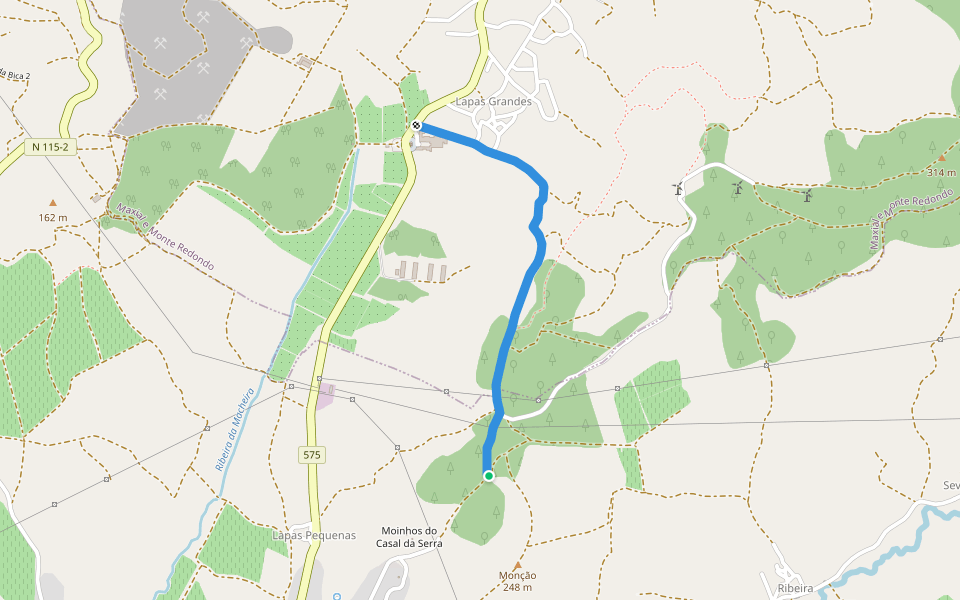 Rota das Lapas - 3.1 walking route map in Matacães