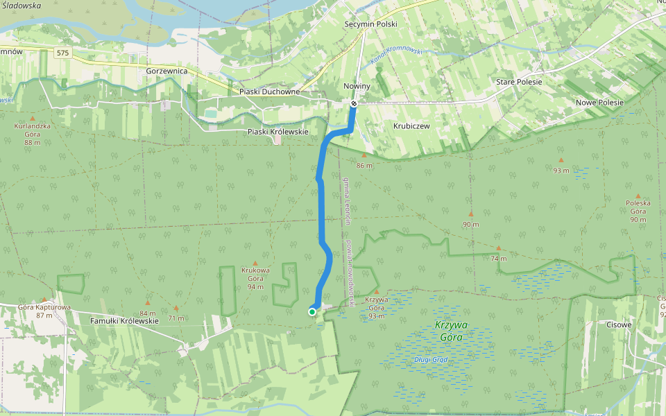 Szlak Borowy walking route map in Famułki Królewskie