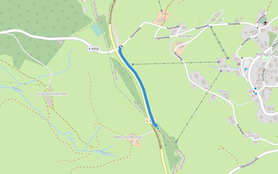 Überm Pochelift - Wassergumpen walking route map in Münstertal/Schwarzwald
