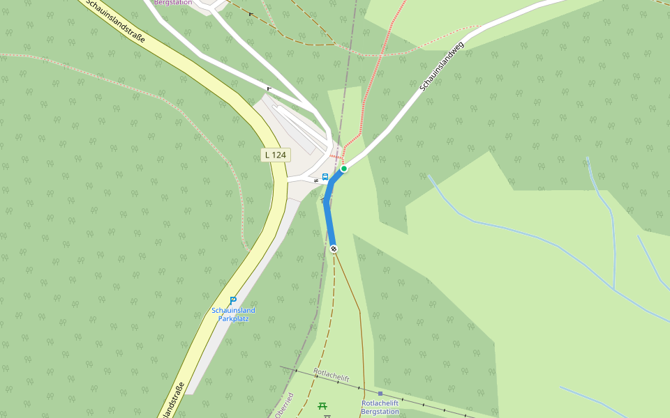 Parkplatz Bergstation - Rotlache