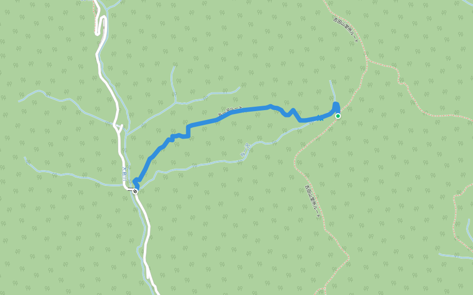 与一沢ルート walking route map in Takamori