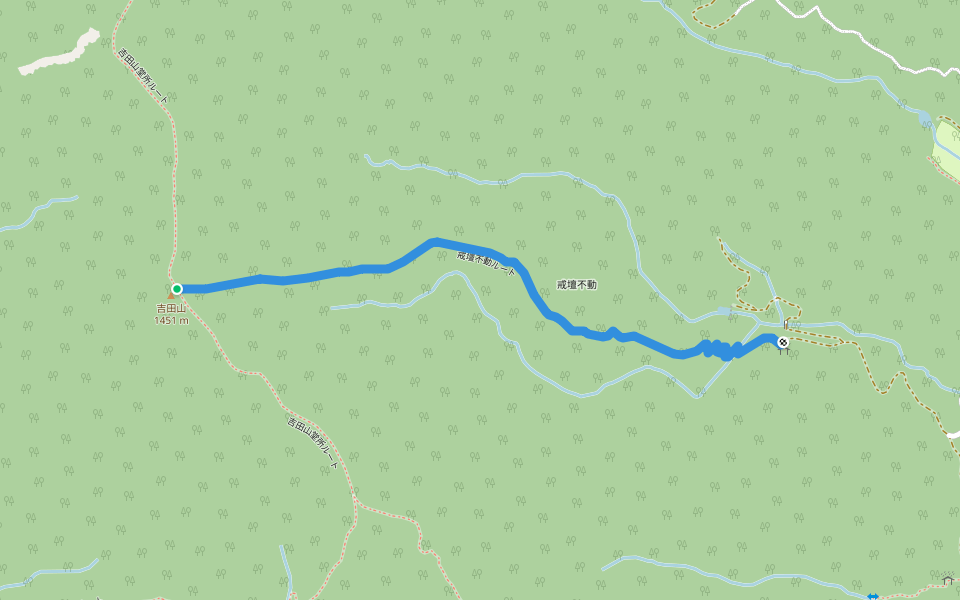 戒壇不動ルート walking route map in Takamori