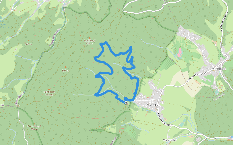 Circuit Wintzfelden Anneau bleu walking route map in Soultzmatt