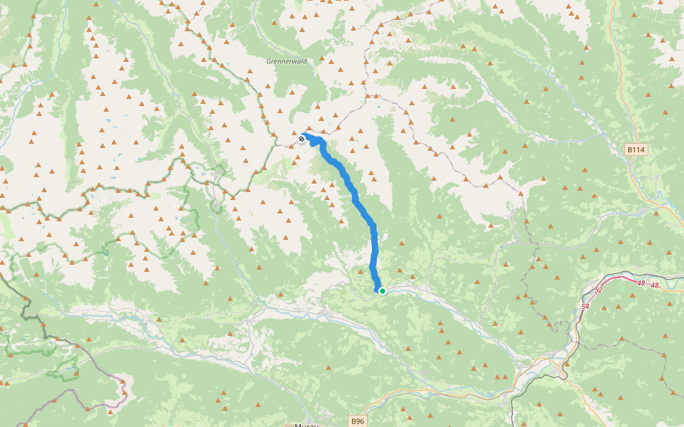 Wanderweg 935 walking route map in Winklern bei Oberwölz