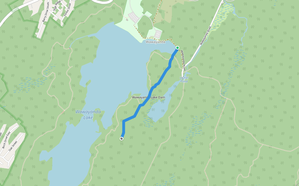 Wingdam Trail walking route map in Vernon Township