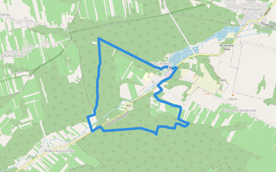 Ścieżka spacerowa Okolice Kluczkowic walking route map in Kluczkowice-Osiedle
