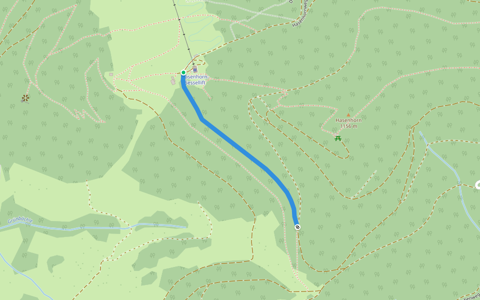 Gasthaus Hasenhorn - Zauberweg walking route map in Todtnau