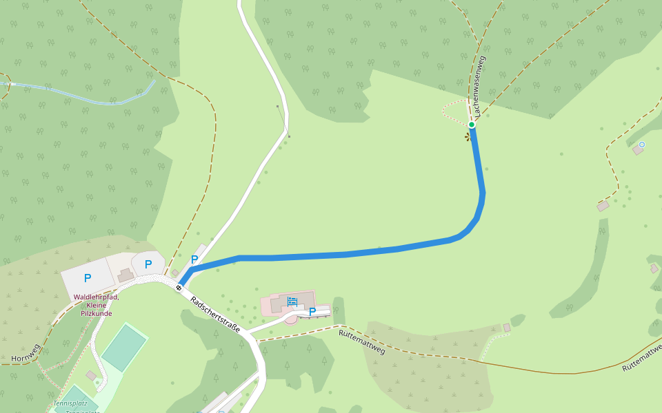 Jacobuskreuz - Radschert walking route map in Todtnau