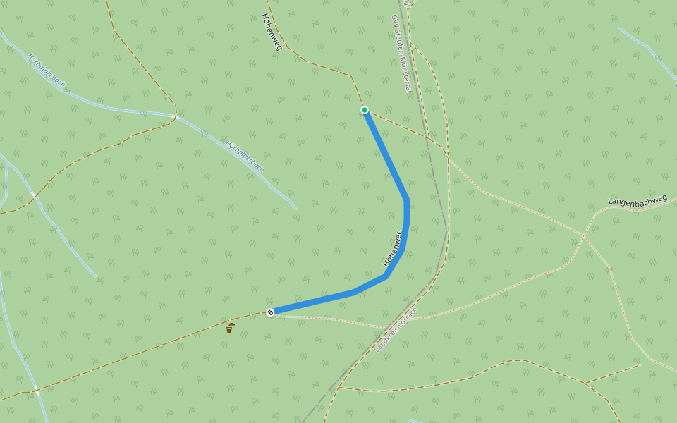 Münsterweg - Oberer Wald walking route map in Münstertal/Schwarzwald