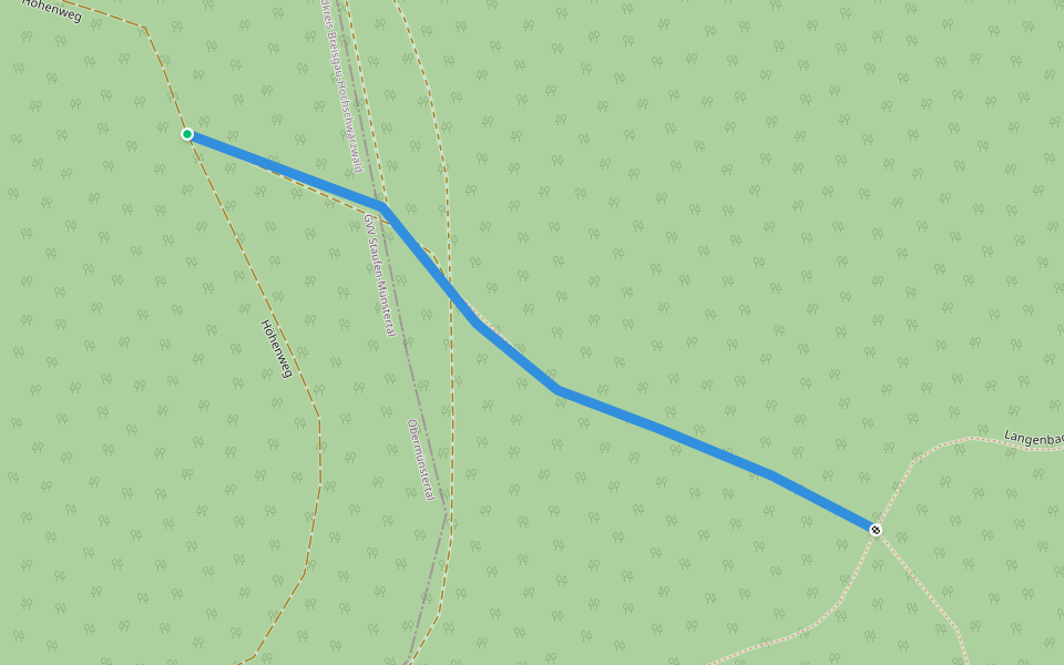 Oberer Wald - Trubelsmattkopf walking route map in Münstertal/Schwarzwald