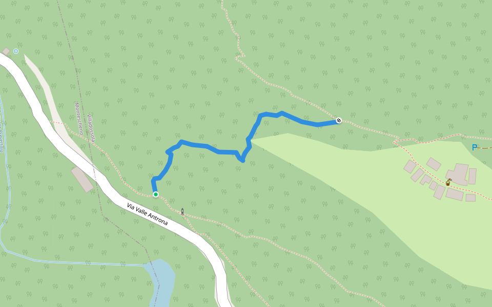 C00A - bivio C00 - Varchignoli walking route map in Cresti