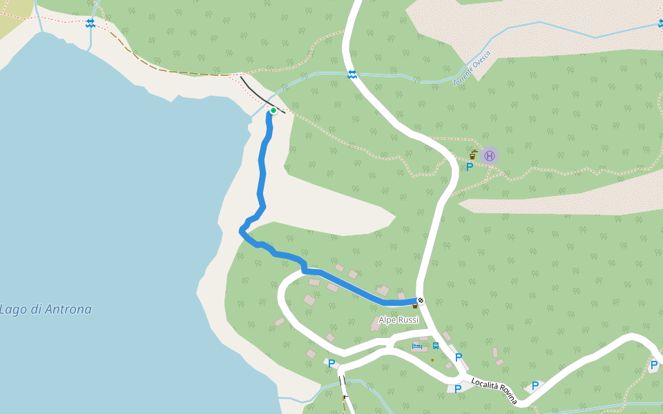 C00F - bivio C00E, Giro Lago - bivio C00, Lago di Antrona walking route map in Alpe Russi