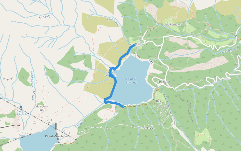 C00G - Giro Lago di Antrona walking route map in Alpe Russi