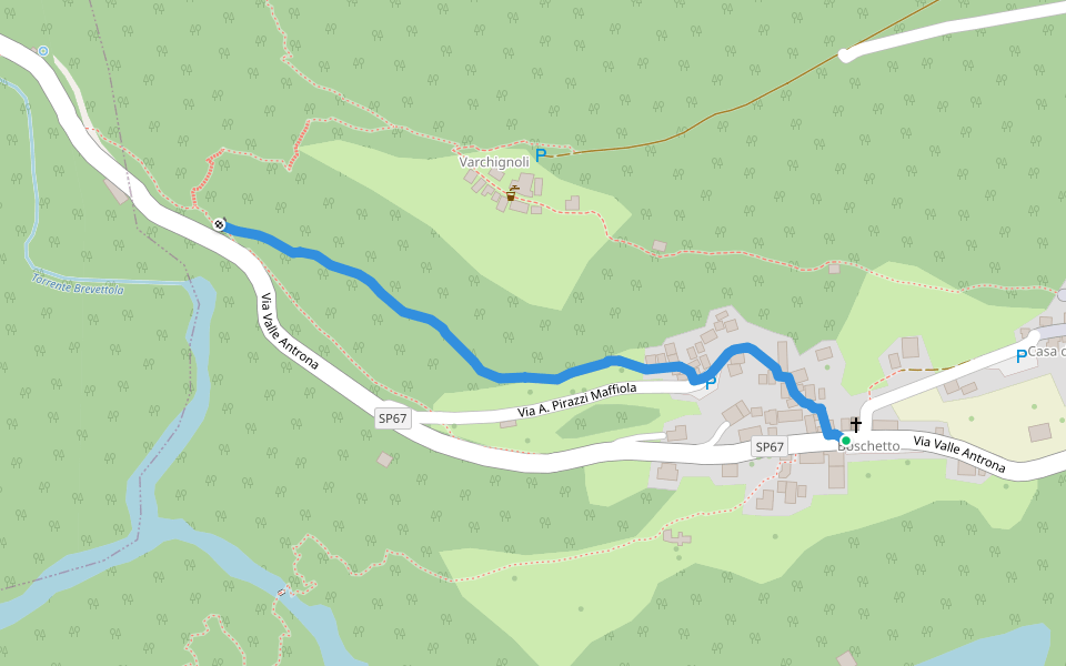 C00R - Boschetto - Cappella bivio per Varchignoli walking route map in Villadossola