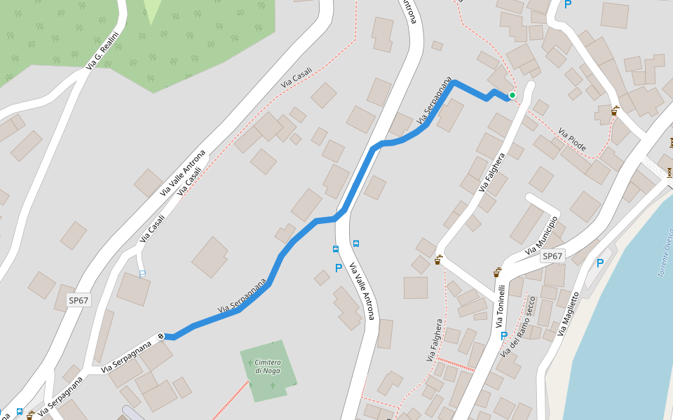 C00S - Villadossola - Noga (via Serpagnana) walking route map in Villadossola