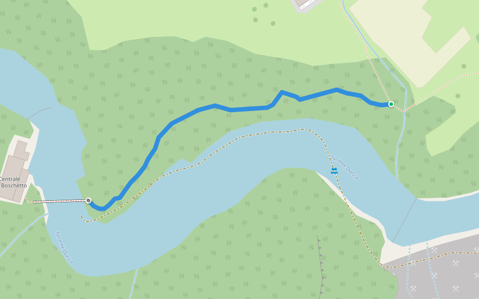 C03E - Barco - Torrente Ovesca, centrale idroelettrica walking route map in Villadossola