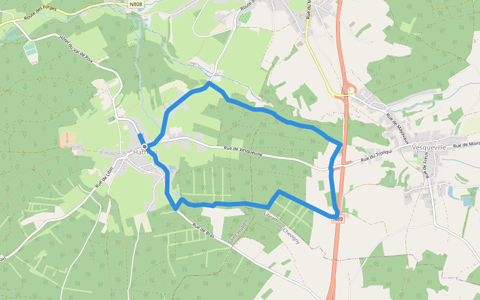 11. Hatrival walking route map in Saint-Hubert