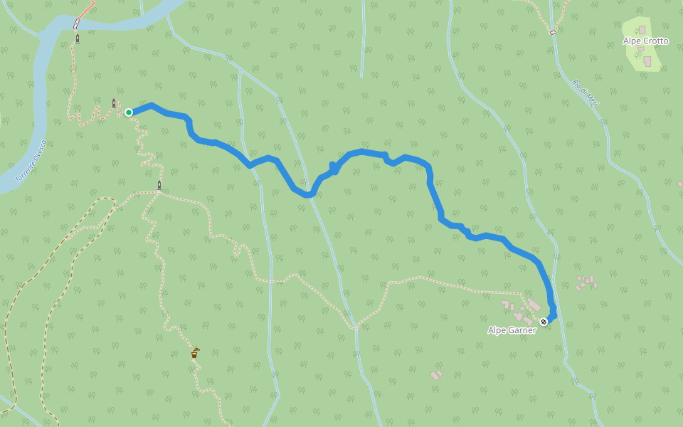 C07A - Cappella, bivio C07 - Alpe Garner walking route map in Seppiana