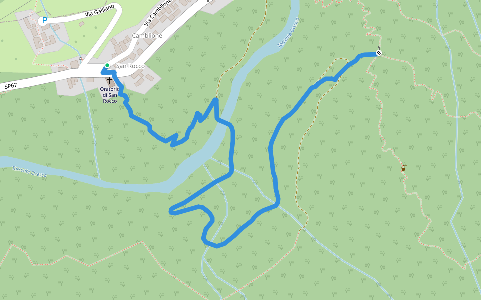 C07C - San Rocco - Cappella Scima d'Arvina walking route map in Camblione