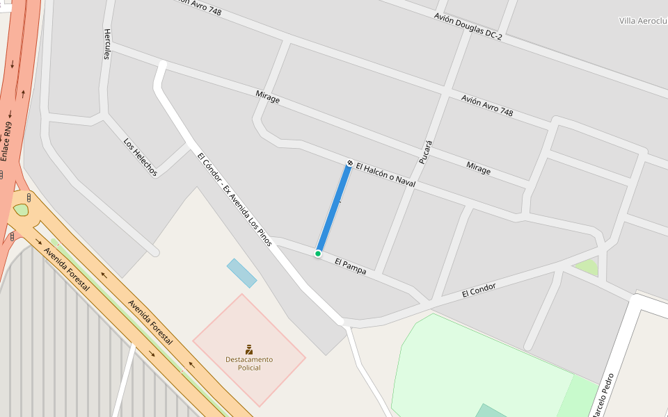 El Pulqui walking route map in San Salvador de Jujuy