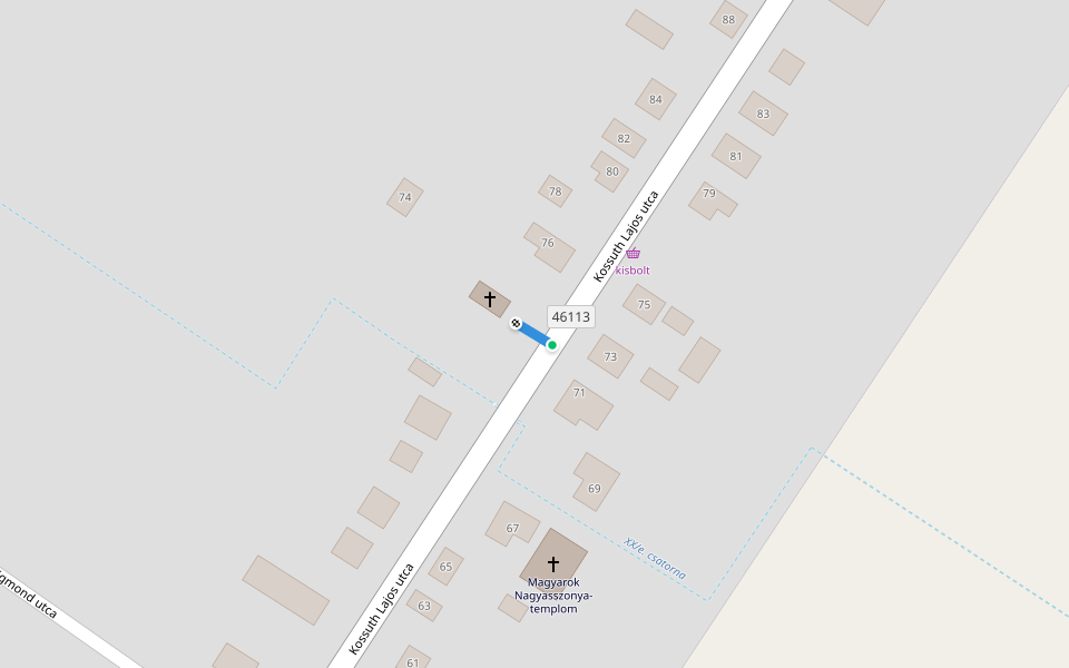 Ztempl walking route map in Táborfalva