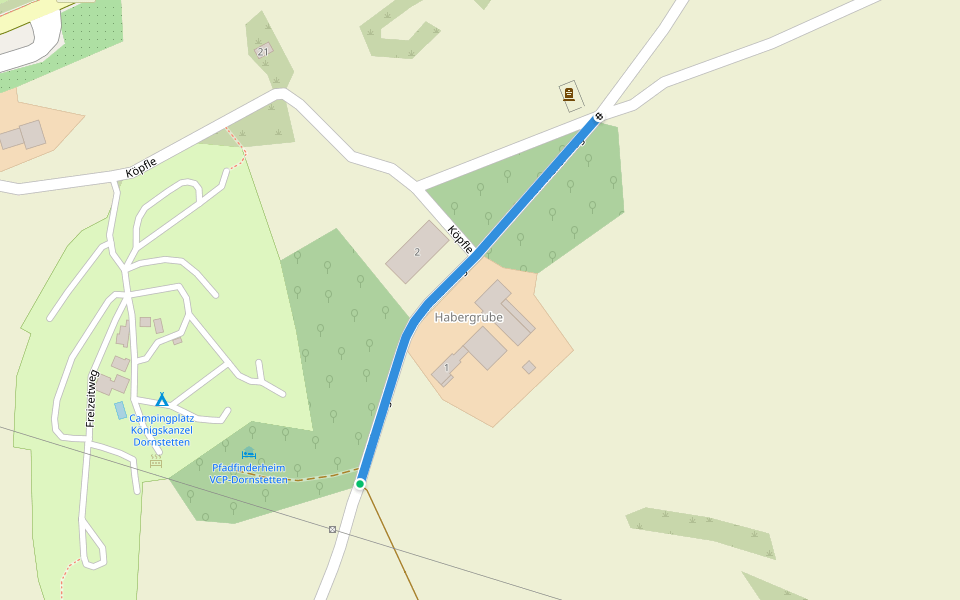 Habergrube - Schäff-Zerweck-Gedenkstein walking route map in Dornstetten