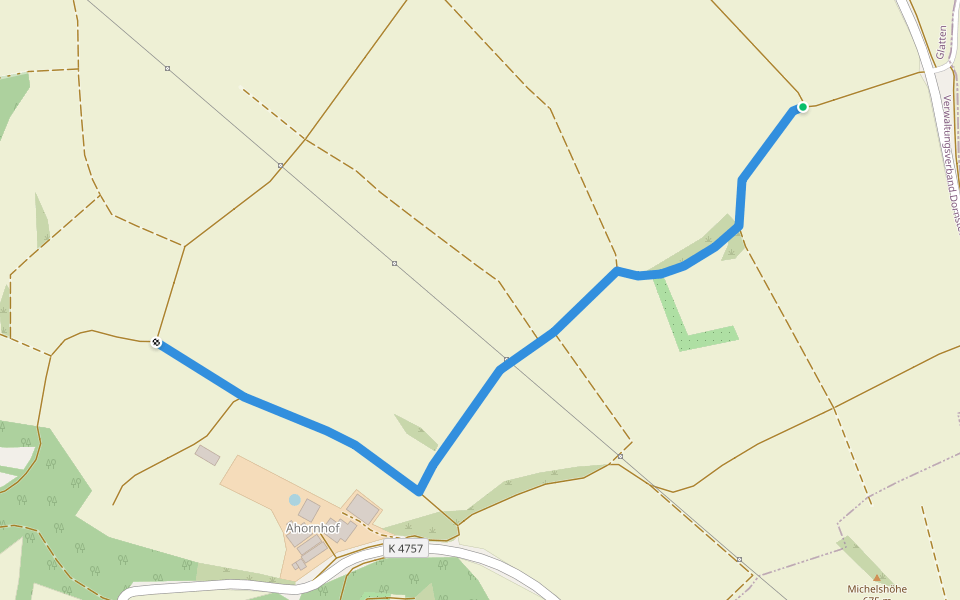 Farnäcker - Klingeläcker walking route map in Glatten