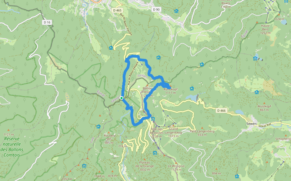 Circuit Roches de Morteville Anneau bleu walking route map in Saint-Maurice-sur-Moselle