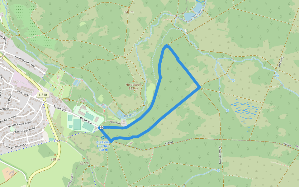Walderlebnispfad Höhr-Grenzhausen walking route map in Höhr-Grenzhausen