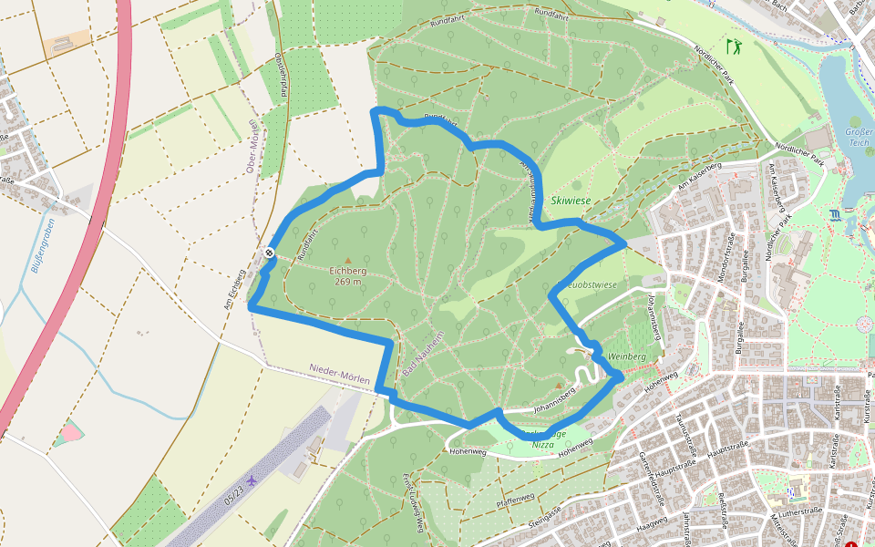 Panoramaweg walking route map in Ober-Mörlen