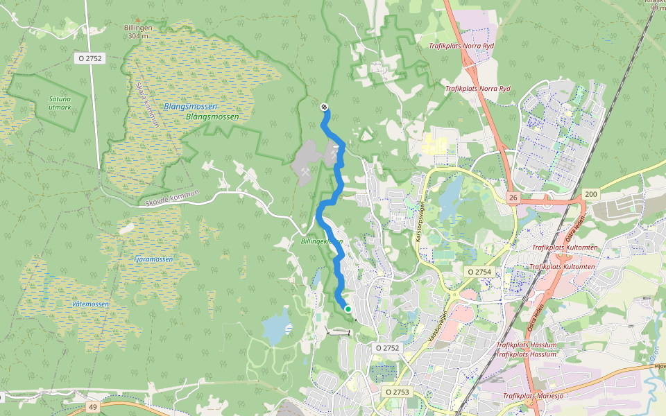 Trollstigen - Den Vidunderliga Vandringen walking route map in Skövde