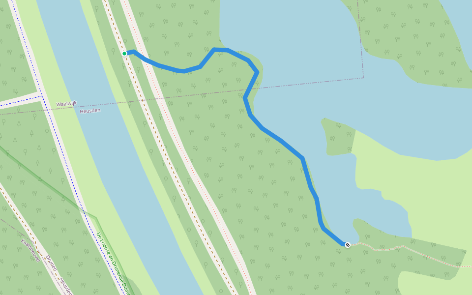 Zuiderwaterlinie etappe 8: Raamsdonk - Drunen walking route map in Waalwijk