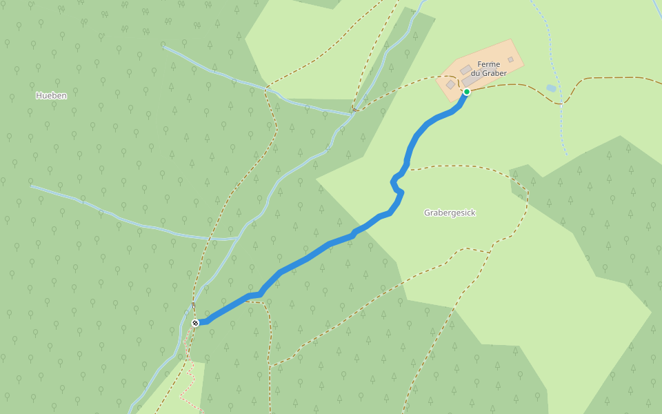 Liaison Graber - Circuit Dolleren Fennematt Triangle rouge walking route map in Dolleren